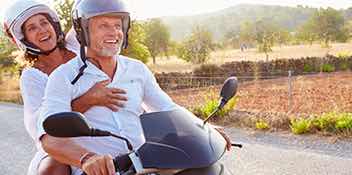 couple on scooter