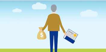 person holding money and bonds