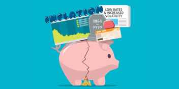 piggy bank breaking from the stress