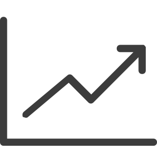 Graph variable up icon