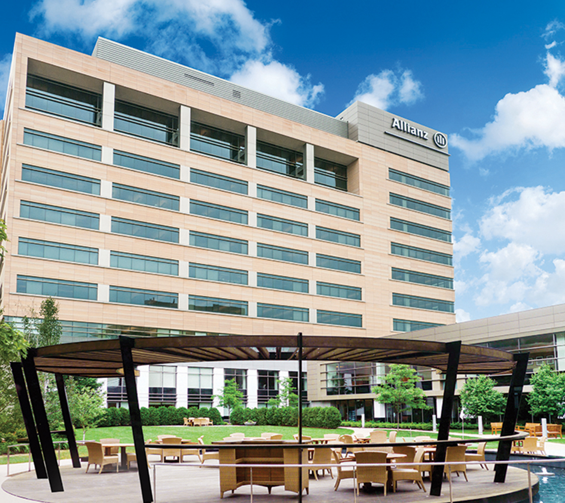 Allianz Life campus and courtyard