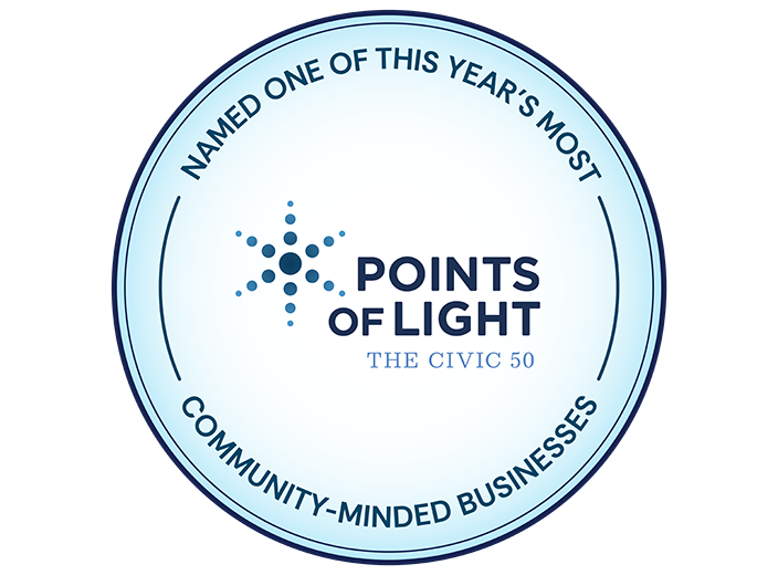 Points of Light The Civic 50, named one of the this year's most community-minded businesses