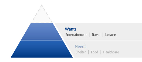 Wants are things you would like to have, but can do without. Some examples are cable television, new clothes, entertainment, or dining out.